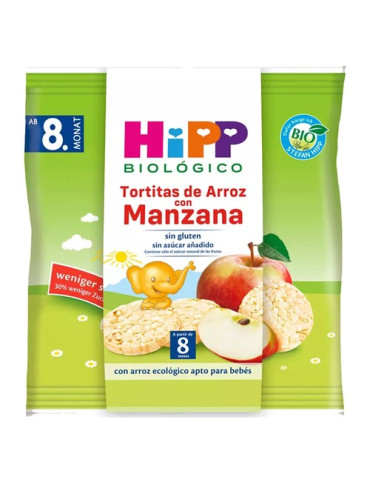 HIPP TORTITAS DE ARROZ CON MANZANA 30 G