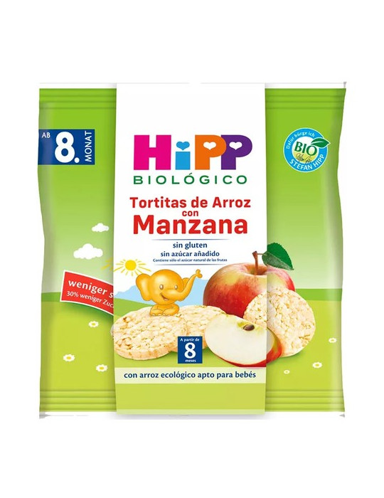 HIPP TORTITAS DE ARROZ CON MANZANA 30 G