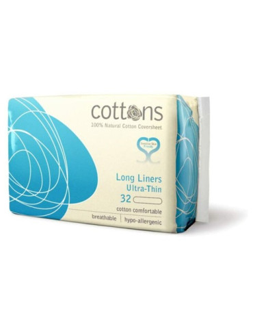 COTTONS LONG LINER ULTRA THIN 32 SIN ALAS AZUL
