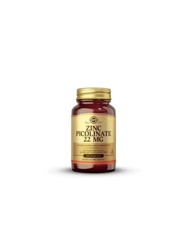 SOLGAR ZINC PICOLINATO 22MG 100 COMP