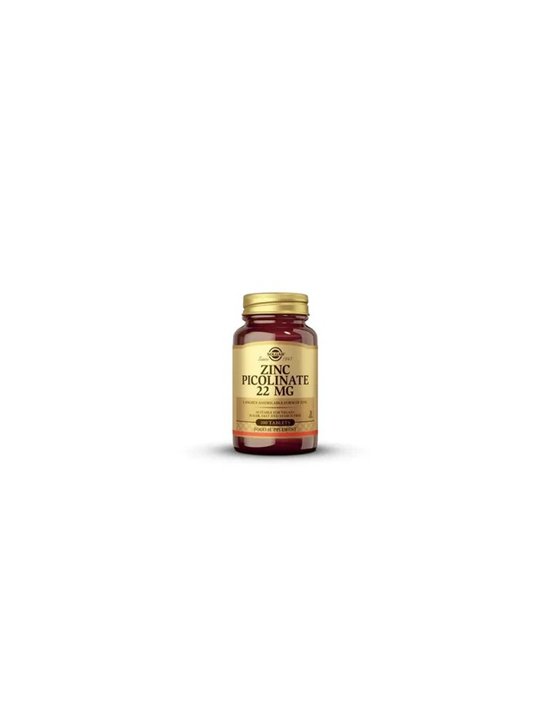 SOLGAR ZINC PICOLINATO 22MG 100 COMP